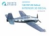 Quinta Studio QD48428 F6F-5N Hellcat 3D-Printed coloured Interior on decal paper (Eduard) 1/48